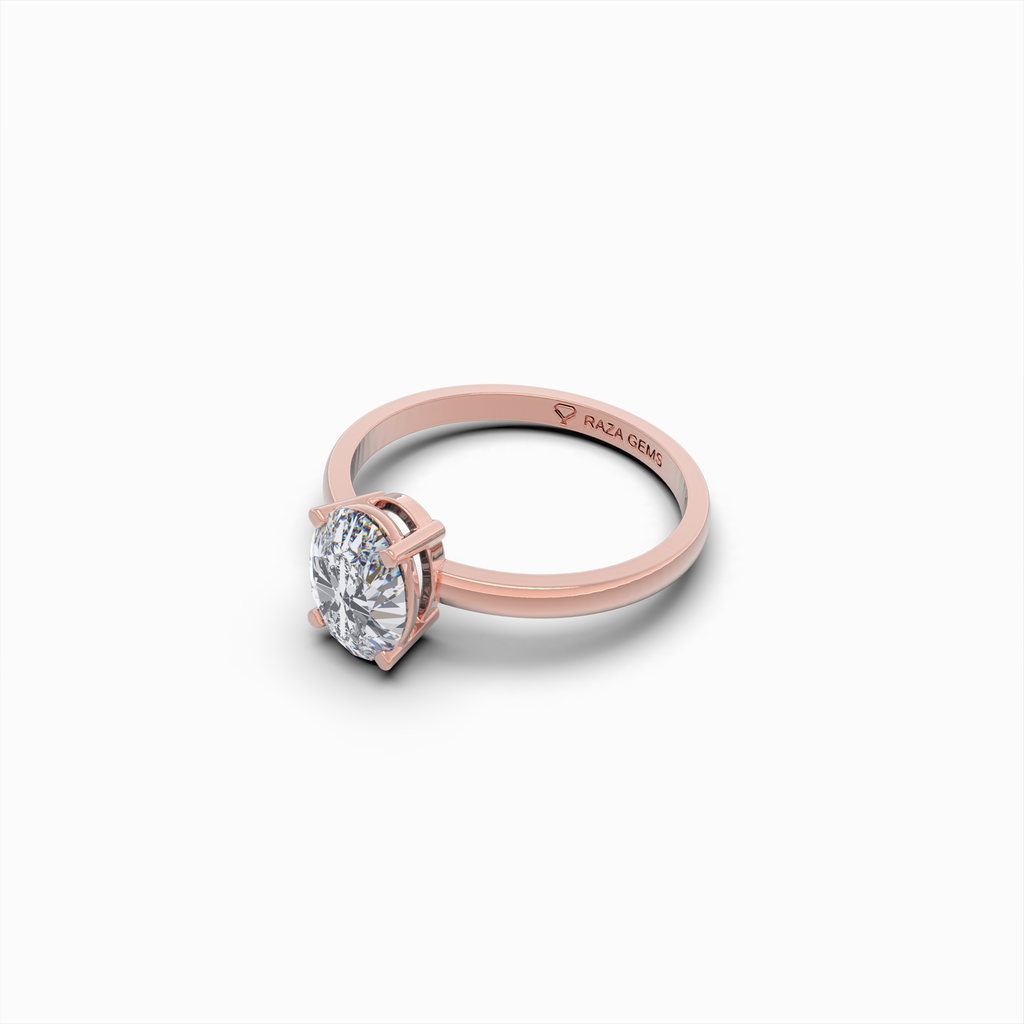 2 Carat Natural Diamond Ring in Oval Cut - Tamara