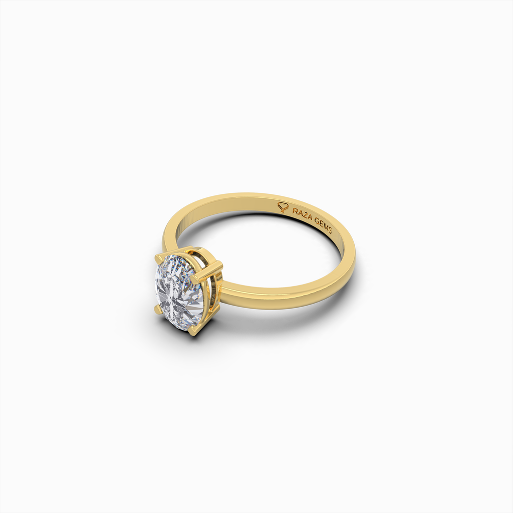 2 Carat Natural Diamond Ring in Oval Cut - Tamara