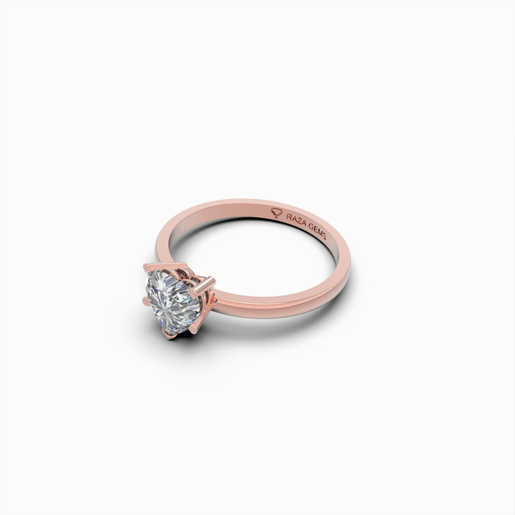 2 Carat Natural Diamond Ring in Heart Shape - Agata