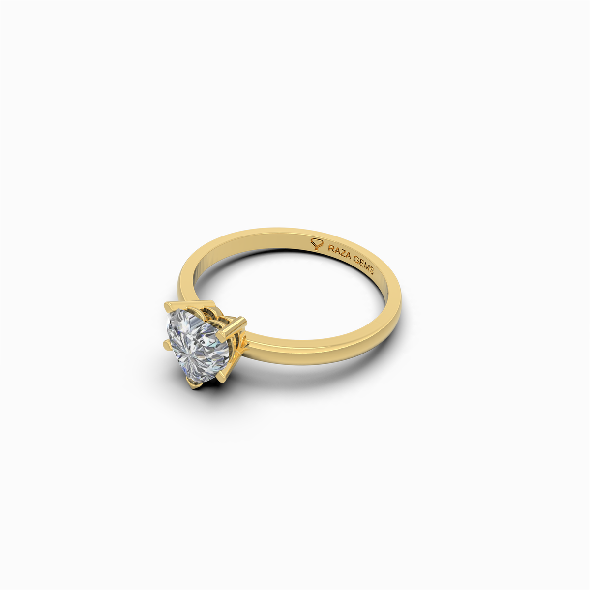 2 Carat Natural Diamond Ring in Heart Shape - Agata