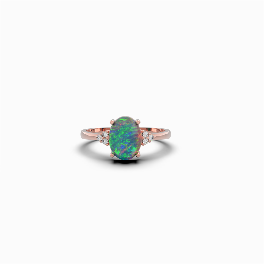 Natural Opal Ring in Oval Shape - Anfisa