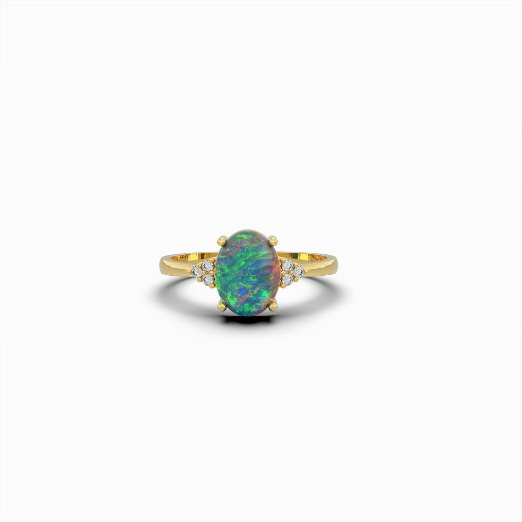 Natural Opal Ring in Oval Shape - Anfisa