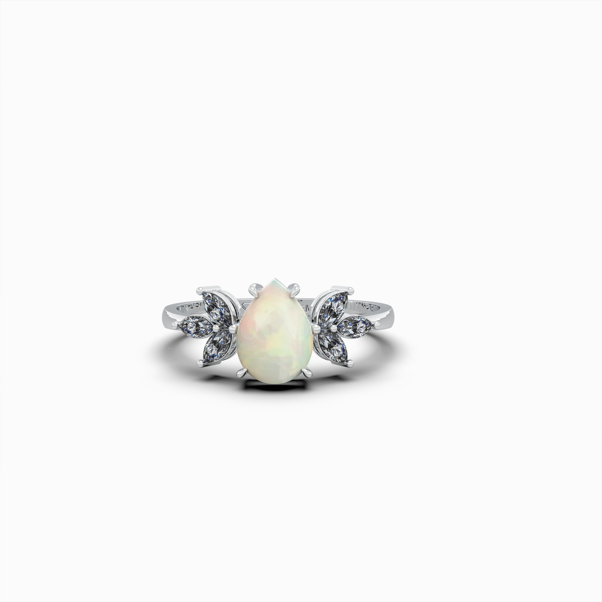 Natural Opal Ring Round Shape - Inga