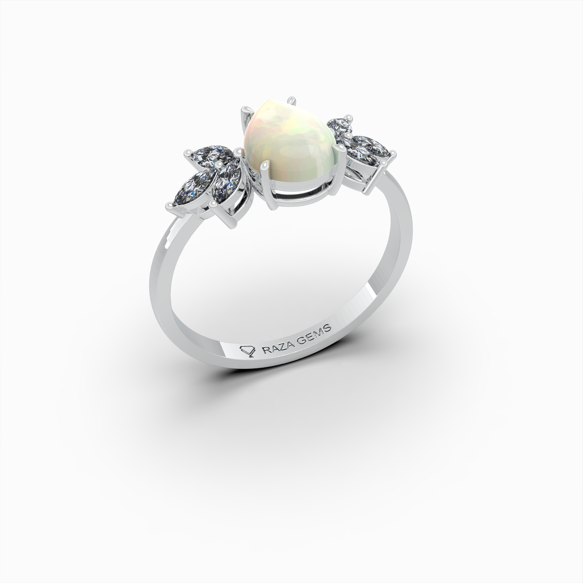 Natural Opal Ring Round Shape - Inga
