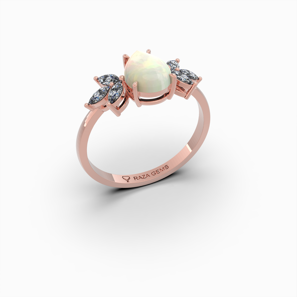 Natural Opal Ring Round Shape - Inga