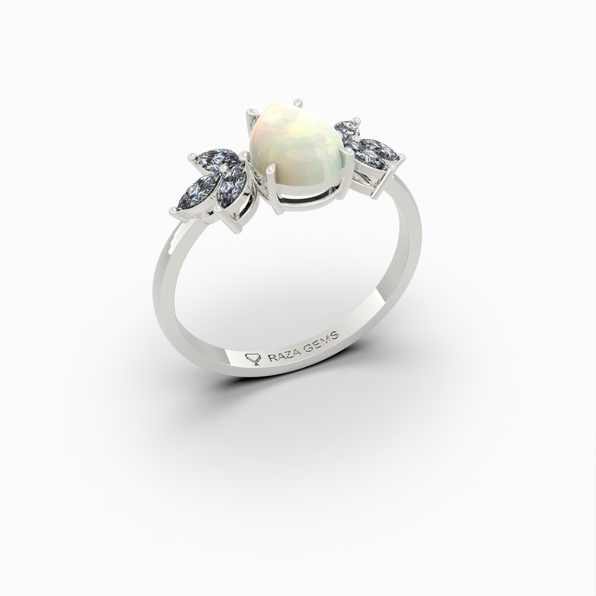 Natural Opal Ring Round Shape - Inga