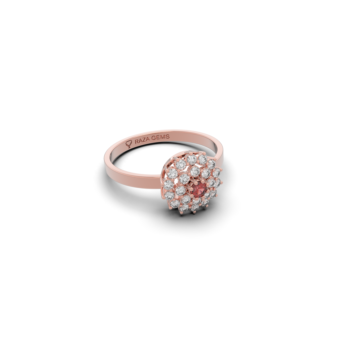 Natural Ruby Ring Round Shape - Katya