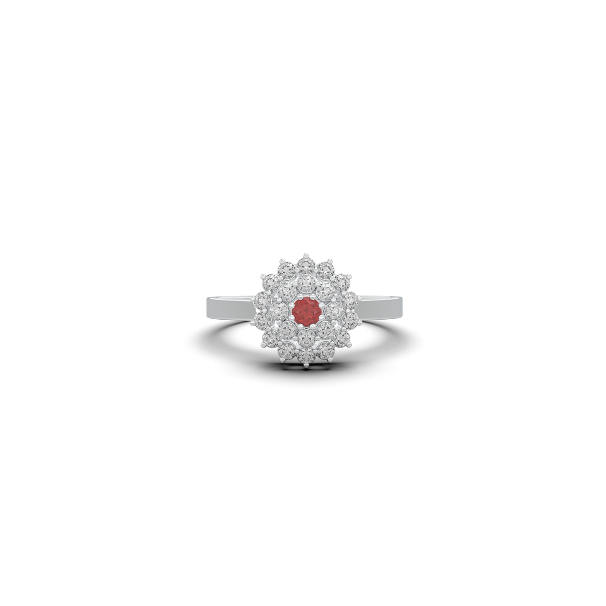 Natural Ruby Ring Round Shape - Katya