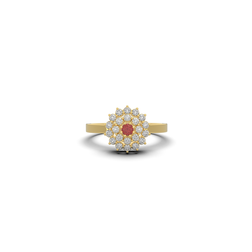 Natural Ruby Ring Round Shape - Katya
