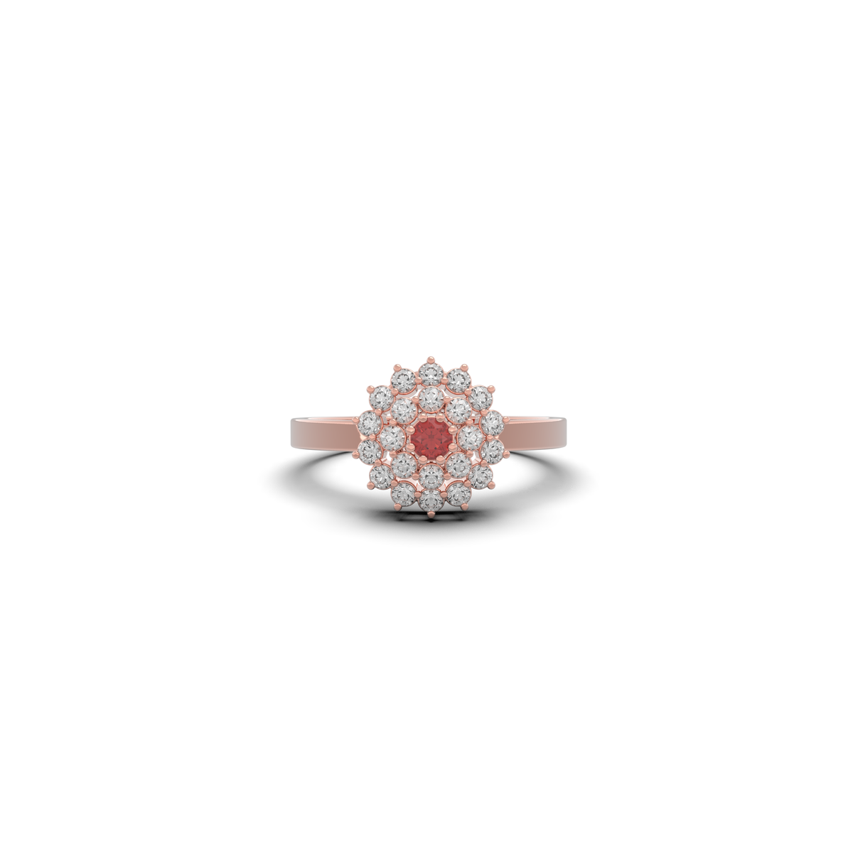 Natural Ruby Ring Round Shape - Katya