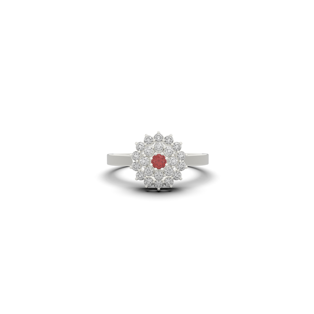 Natural Ruby Ring Round Shape - Katya