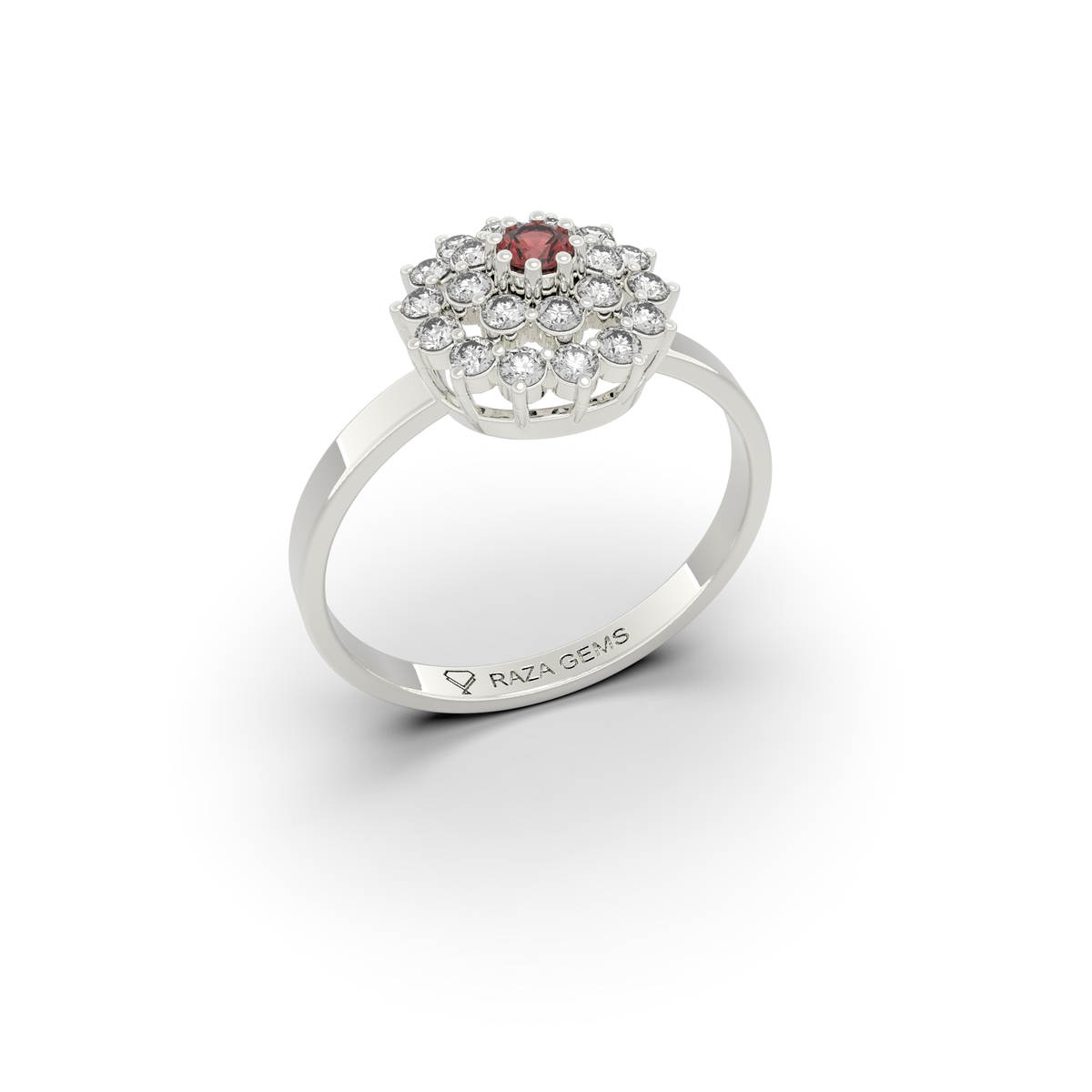 Natural Ruby Ring Round Shape - Katya
