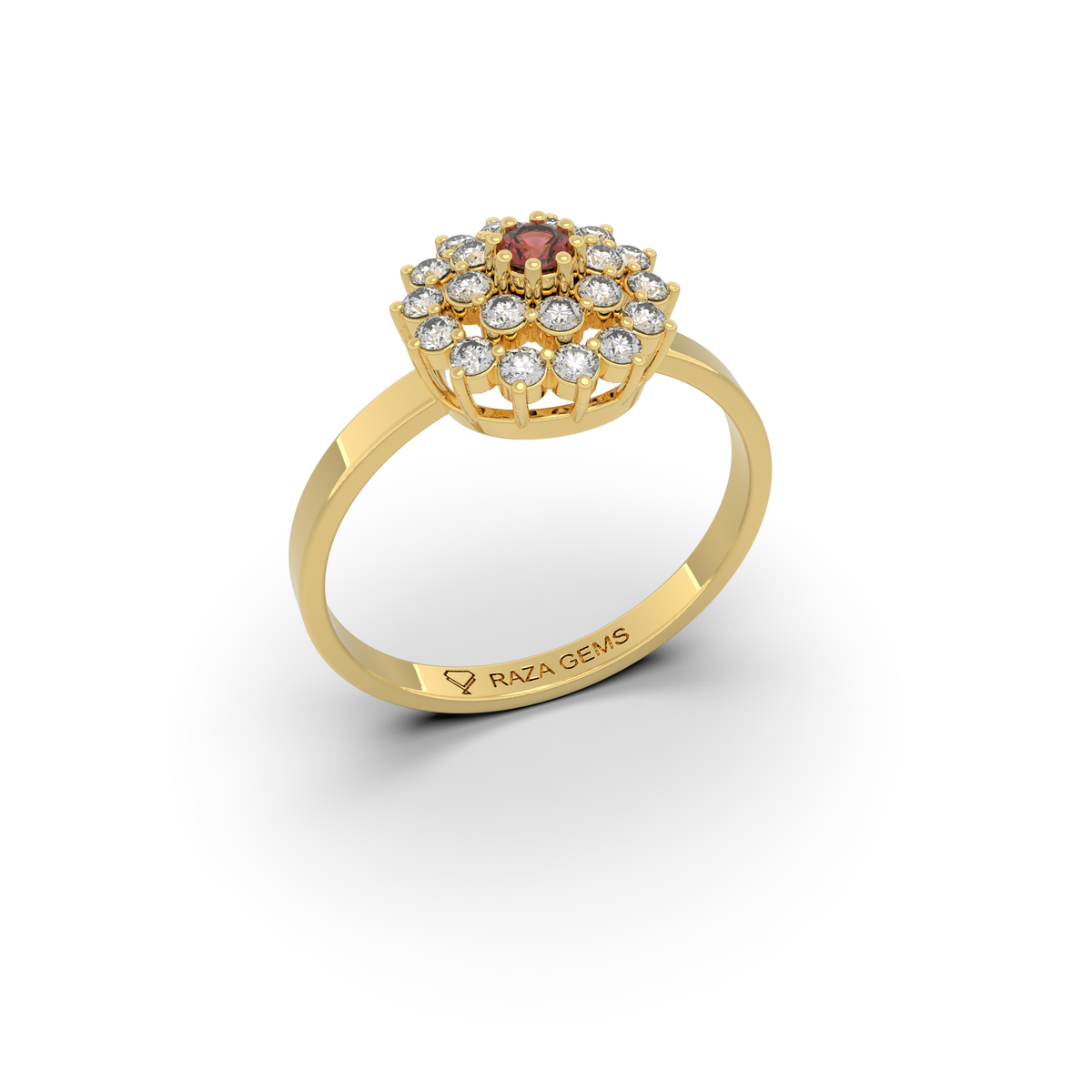 Natural Ruby Ring Round Shape - Katya