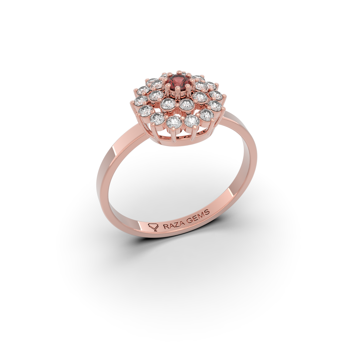 Natural Ruby Ring Round Shape - Katya