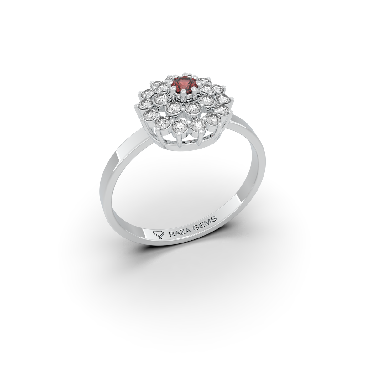 Natural Ruby Ring Round Shape - Katya