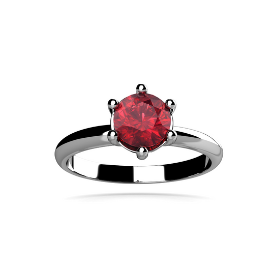 Natural Ruby Stone Engagement Rings for Women with Natural Gemstones